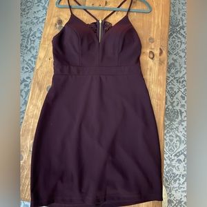 City Triangles Purple V-Neck Cocktail Dress— size 9